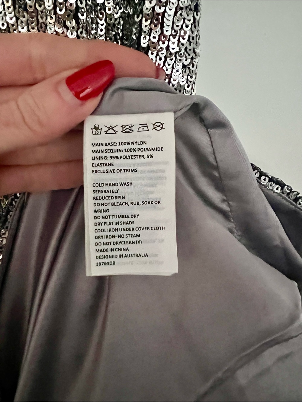 NWT Bardot Silver Sequin V-Neck Mini Dress, Size 8/Medium - Picture 11 of 16